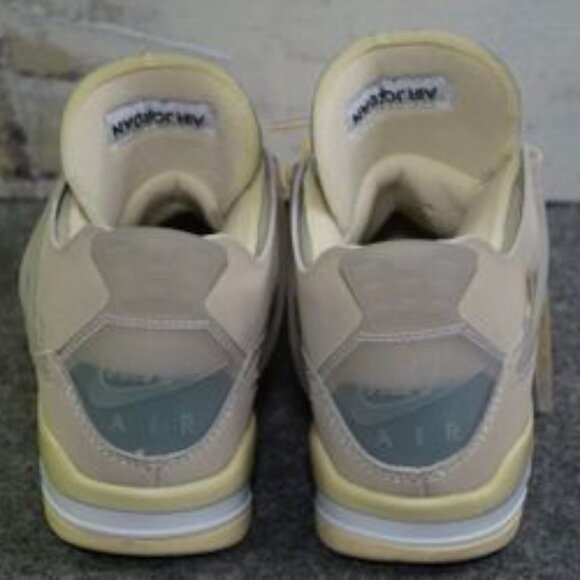 🔥 Off-White x Air Jordan 4 “Sail” Sz 5.5 – NEW (No Box/Zip Tie) 🔥 - Picture 3 of 7